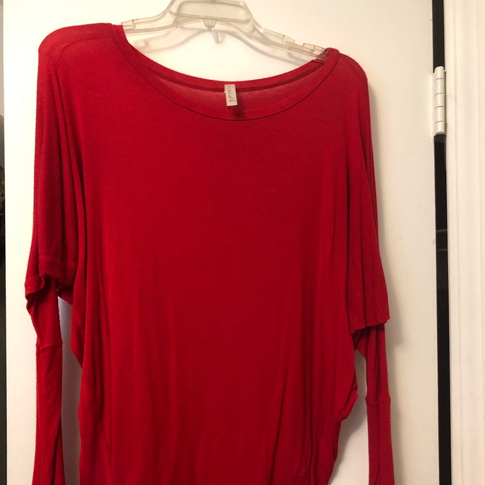 Red Dolman Top